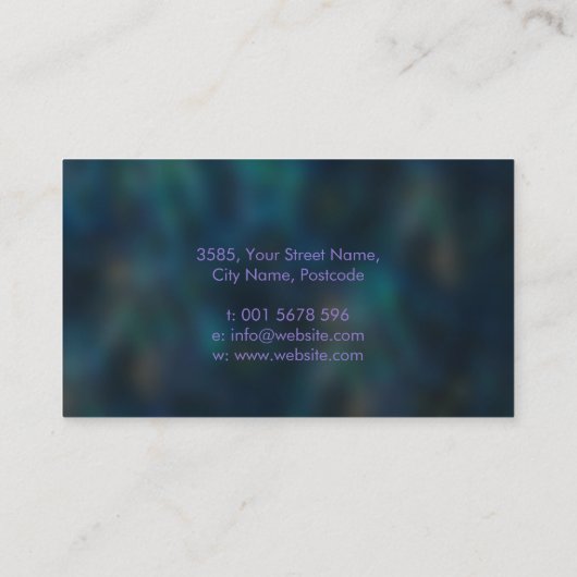 生命の木 – アワビのシェル上のヤグドラシル真珠 名刺 (裏面)