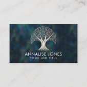 生命の木 – アワビのシェル上のヤグドラシル真珠 名刺 (正面)