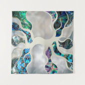 生命の木 – アワビの殻と真珠 タペストリー (正面(横))