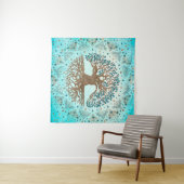 生命の木-イグドラシル-優しい青 タペストリー (インサイチュ(横))