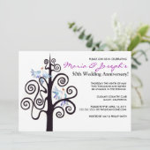 『生命の木』ウェディングアニバーサリー パーティー招待状 招待状 (スタンド正面)