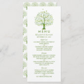 生命の木、エレガントなウェディングメニュー メニュー (正面/裏面)