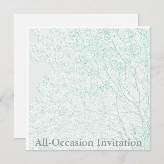 生命の木/エンボス様全大事な行事招待状 招待状 (正面/裏面)