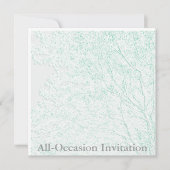 生命の木/エンボス様全大事な行事招待状 招待状 (正面)