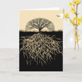 生命の木 カード (黄色い花)