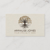 生命の木 – キャンバス上のヤグドラシル黄金葉の 名刺 (正面)