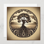 生命の木 サンキューカード (正面/裏面)