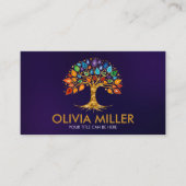 生命の木 - ジオードアゲートの葉 名刺 (正面)