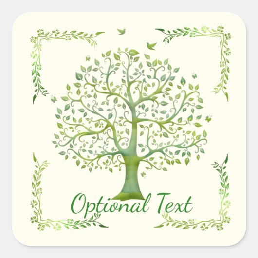 生命の木 スクエアシール (正面)