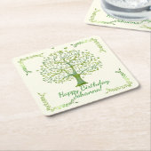 生命の木 スクエアペーパーコースター (アングル)