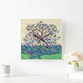 生命の木 スクエア壁時計 (ホーム)