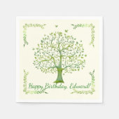 生命の木 スタンダードカクテルナプキン (正面)