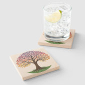 生命の木 ストーンコースター (横)