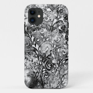 生命の木 - スパイラル リーフ グランジ スタイル 1 iPhone 11 ケース