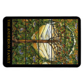 生命の木/ティファニーのステンドグラスの窓 マグネット (横)