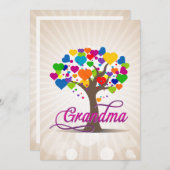 生命の木 ハートのおばあちゃん 招待状 (正面/裏面)