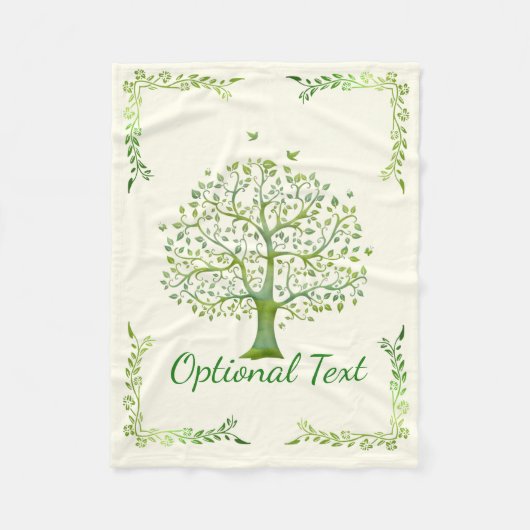 生命の木 フリースブランケット (正面)