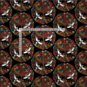 生命の木 ブラック ファブリック (タイル)