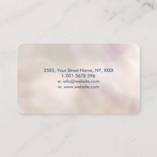 生命の木 – モザイクカラフルサークル 名刺 (裏面)