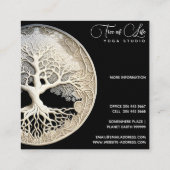 生命の木 |モダン | スクエア名刺 (裏面)