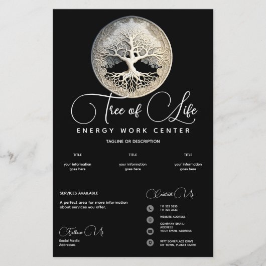 生命の木 |モダン | チラシ (正面)