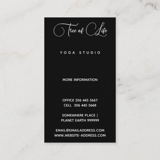 生命の木 |モダン | 名刺 (裏面)
