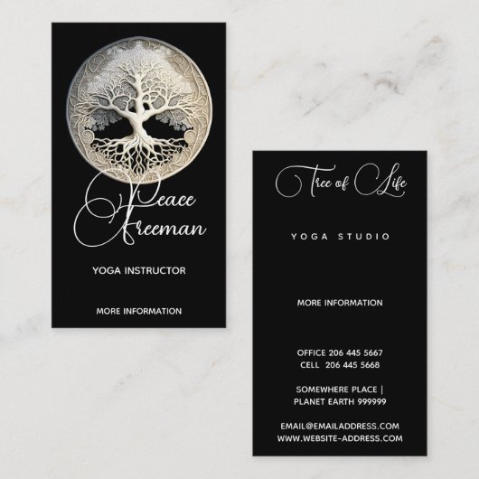 生命の木 |モダン | 名刺 (正面/裏面)