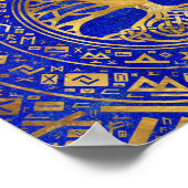 生命の木 – ヤグドラシル – ラピスラズリ ポスター (角)