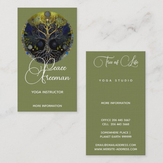 生命の木 |ルナ 名刺 (正面/裏面)