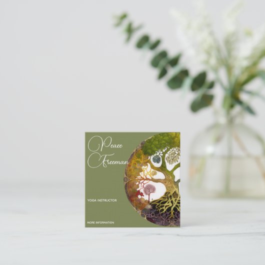 生命の木 |季節 スクエア名刺 (スタンド正面)