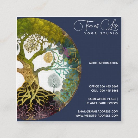 生命の木 |季節 スクエア名刺 (裏面)