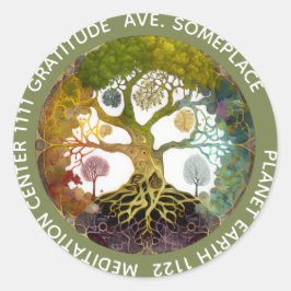 生命の木 |季節 ラウンドシール