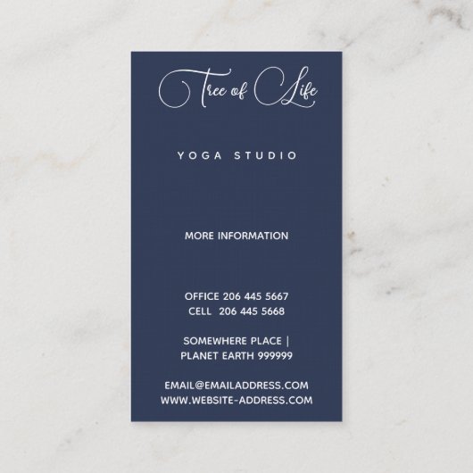 生命の木 |季節 名刺 (裏面)