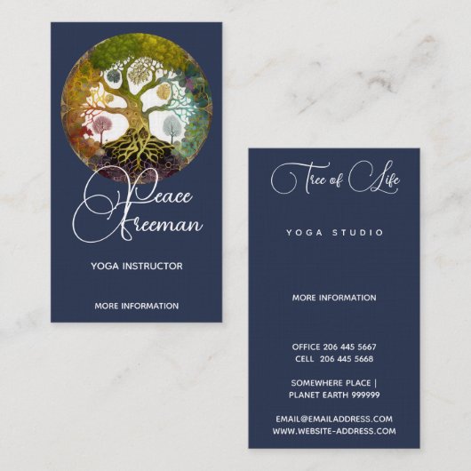 生命の木 |季節 名刺 (正面/裏面)