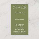 生命の木 |季節 名刺 (裏面)