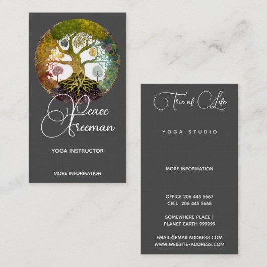 生命の木 |季節 名刺 (正面/裏面)