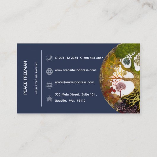 生命の木 |季節 名刺 (裏面)