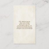 生命の木 – 月 – 金ゴールドと真珠 名刺 (裏面)