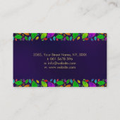 生命の木 – 水色の葉 – 正方形の形 名刺 (裏面)