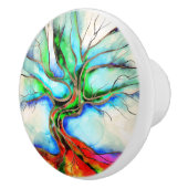 生命の木 – 水色、インクと金ゴールド セラミックノブ (右)