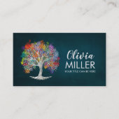 生命の木 – 水色 名刺 (正面)