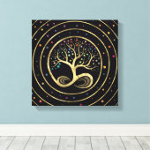 生命の木 – 無限スパイラル キャンバスプリント (インサイチュ (ウッドフロア))