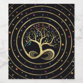 生命の木 – 無限スパイラル ワインラベル (シングルラベル)