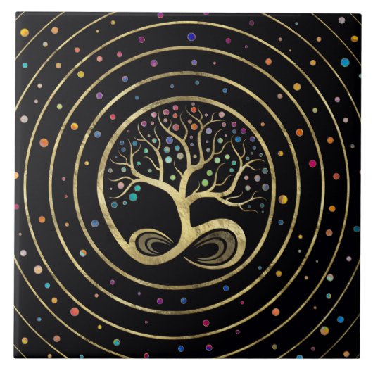 生命の木-無限緩和曲線 タイル (正面)