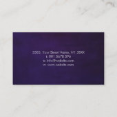 生命の木 – 無限 – アメジストと蛍石 名刺 (裏面)