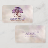 生命の木 – 無限 – アメジストと蛍石 名刺 (正面/裏面)