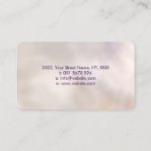 生命の木 – 無限 – アメジストと蛍石 名刺 (裏面)