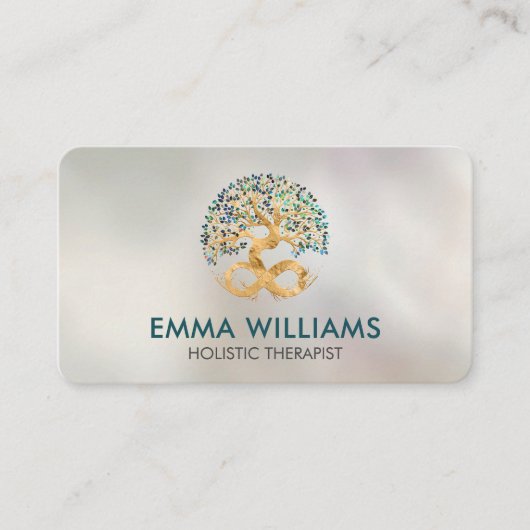 生命の木 – 無限 – アワビのシェル離れ 名刺 (正面)