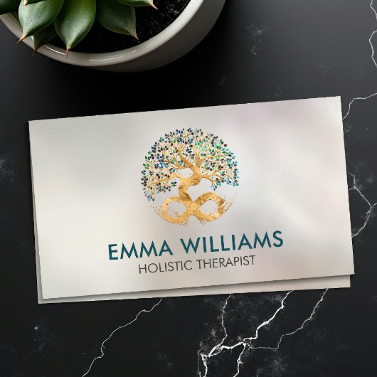 生命の木 – 無限 – アワビのシェル離れ 名刺