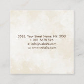 生命の木 – 無限 – 緑離れの スクエア名刺 (裏面)